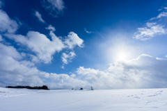 赤い屋根の小屋