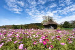 御机の茅葺小屋