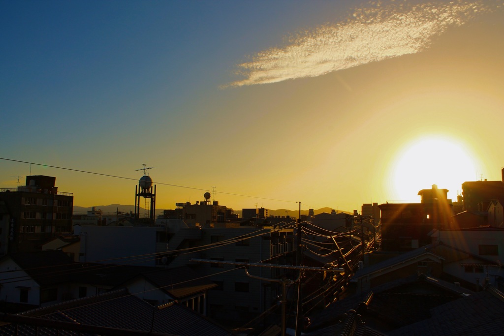 夏の終わり 夕日