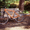 オレンジの自転車