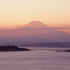 夕暮れの富士山ー１月