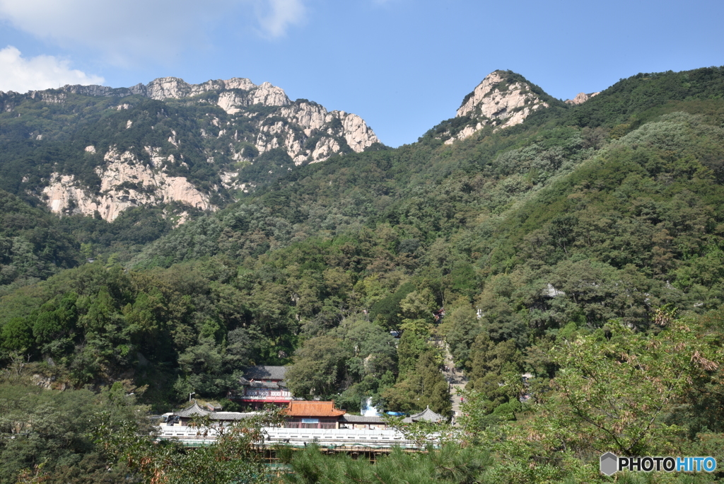 中天門からみた泰山