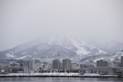 海と山のある街