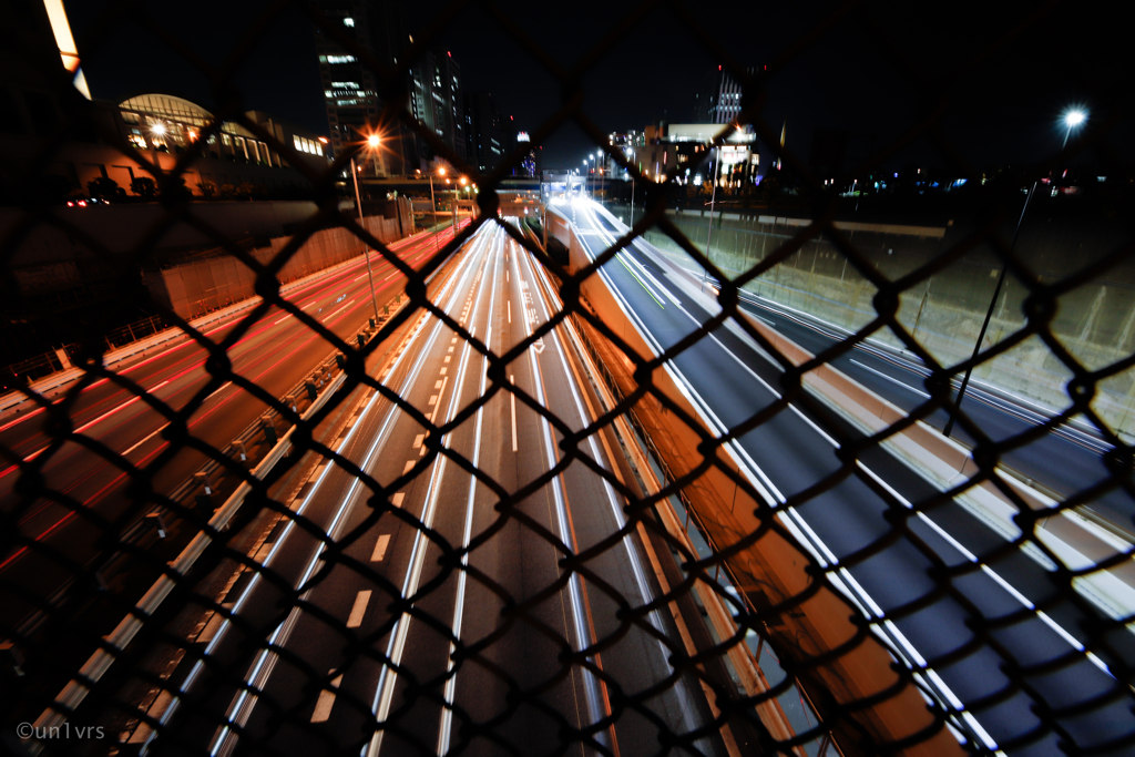 light trail on highways.