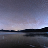 糠平湖から見る星空。