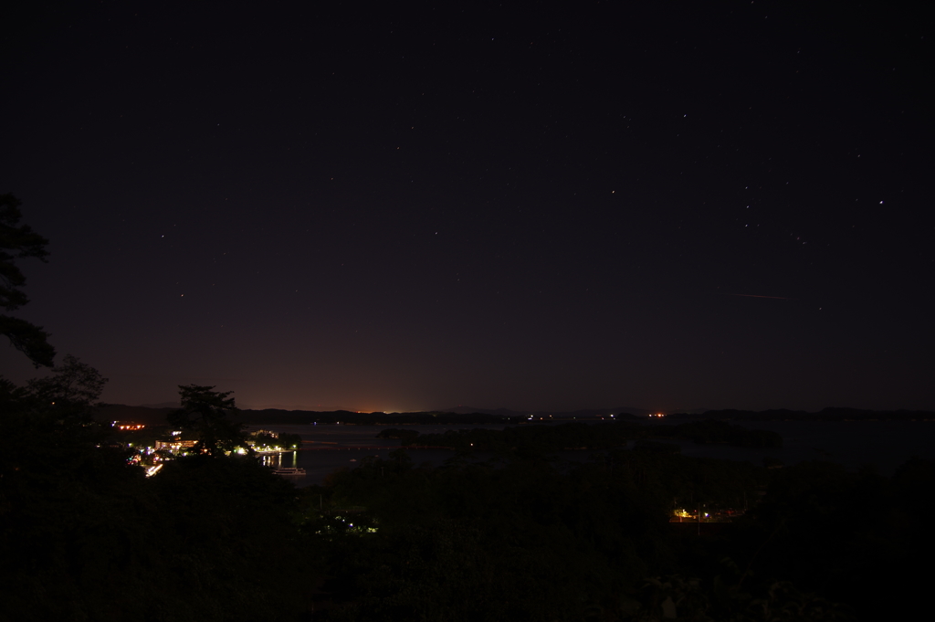 松島と流星