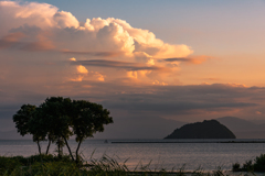 琵琶湖 夕景