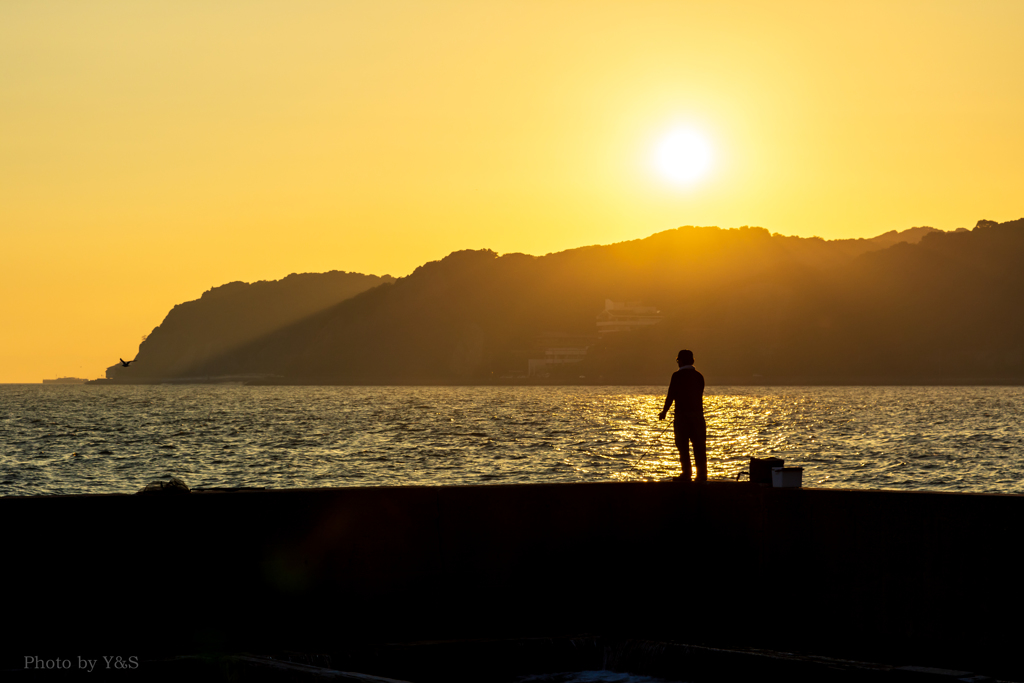 夕景 ～釣り人～