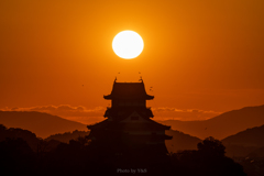 犬山城 夕景