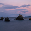 夫婦岩 夕景