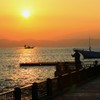 江ノ島の朝景