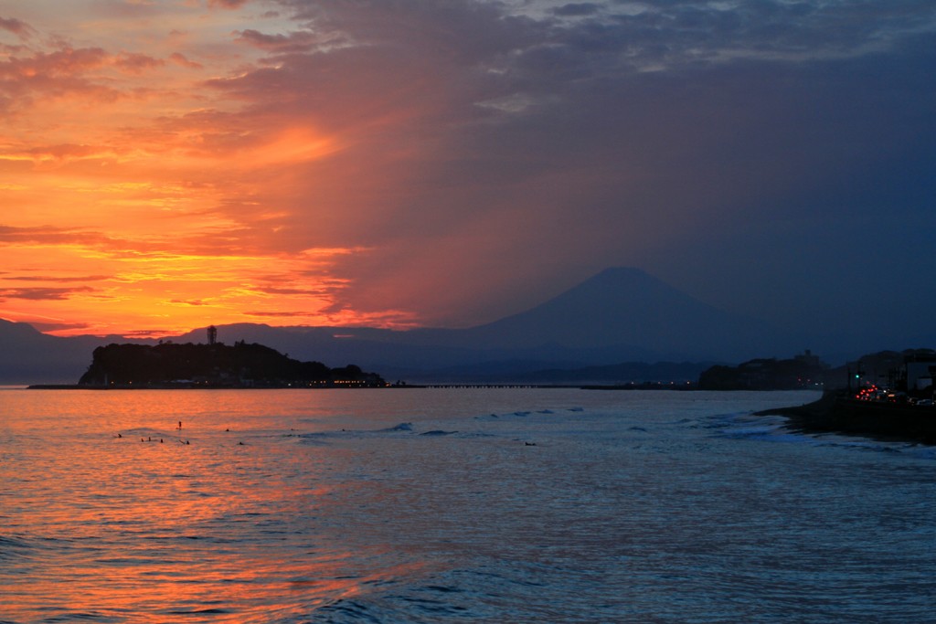 稲村ヶ崎の夕焼け