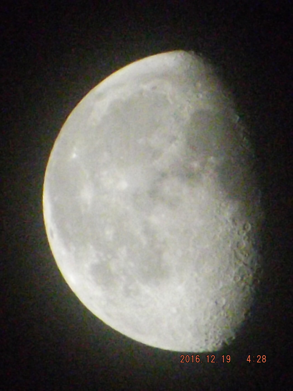 2016/12/19（月）のお月様