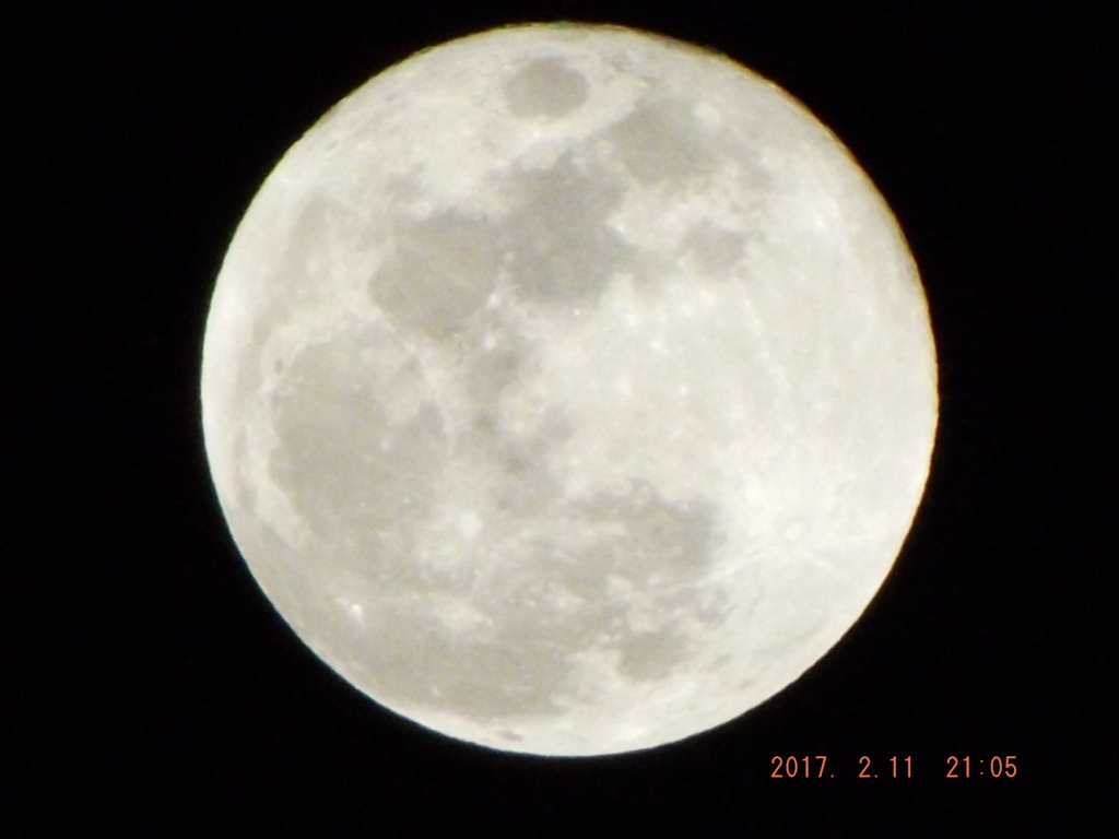 2017/02/11（土・祝）のお月様・満月
