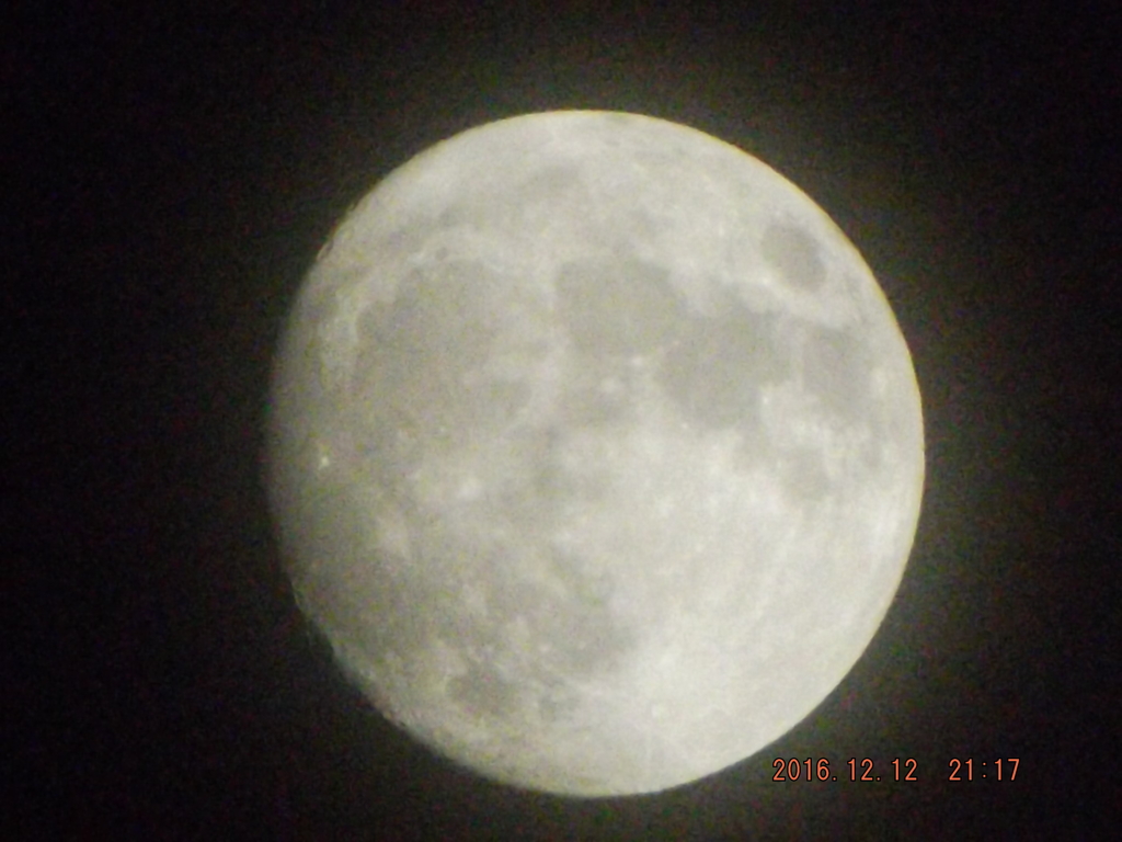 2016/12/12（月）のお月様
