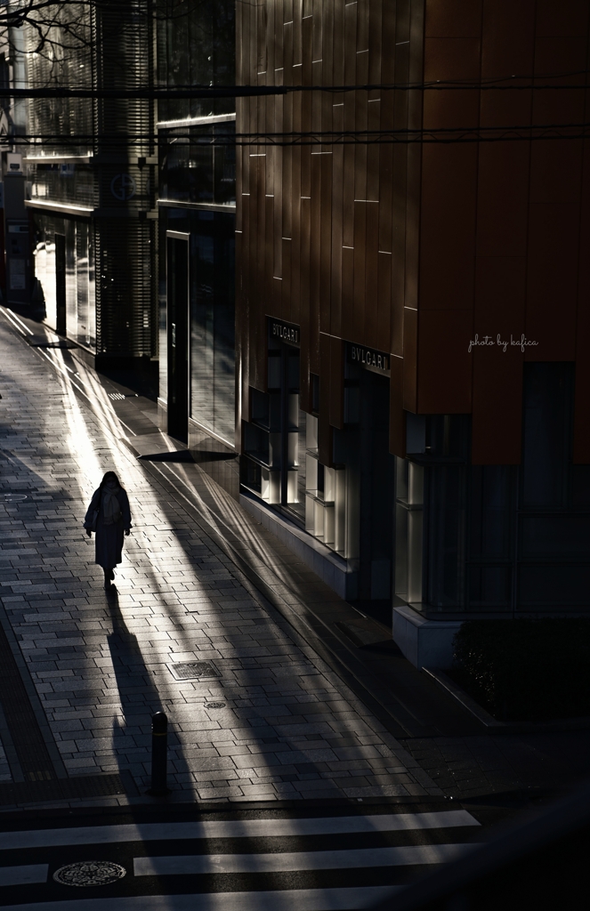 overlapping light and shadow