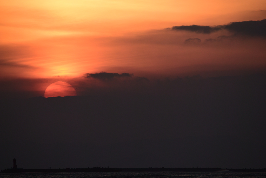 ロングビーチの夕日(^^)v