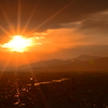 金華山の夕景色
