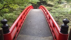 岩屋堂公園の赤い橋