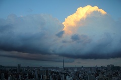 曇りの上は青空