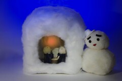 お家で雪遊び