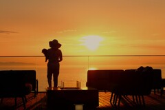 播磨灘の夕日