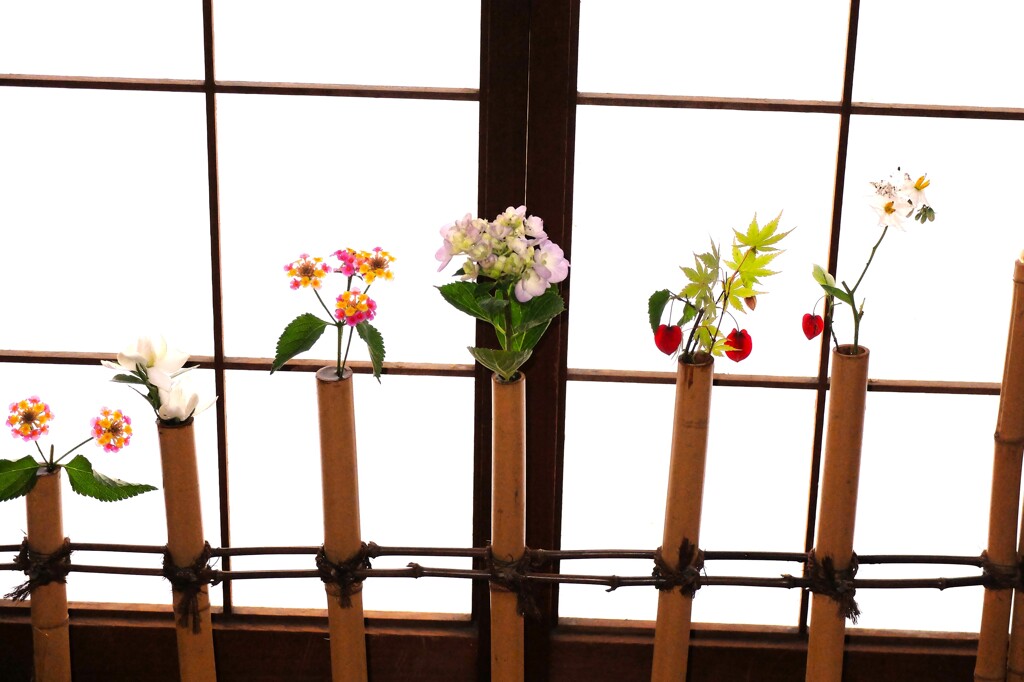 手作り「花屏風」