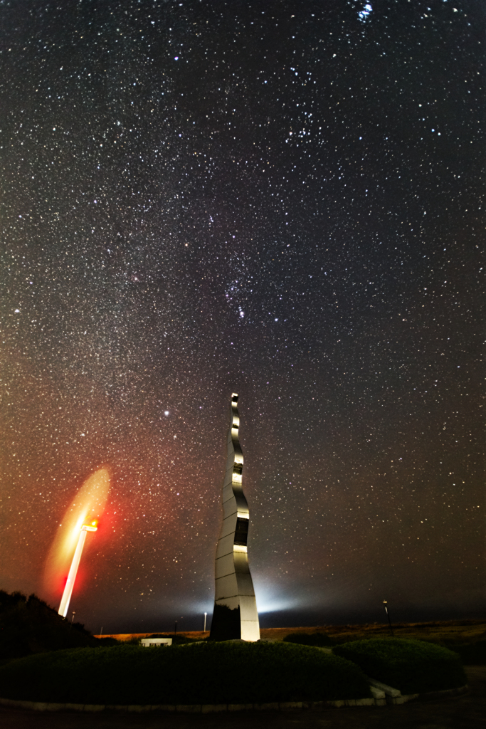 冬の夜空に