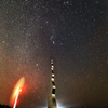 冬の夜空に