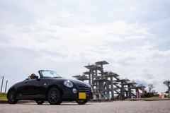 オープンカーのある風景
