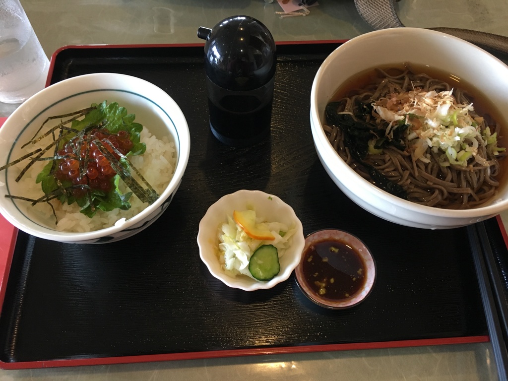 そば・いくら丼