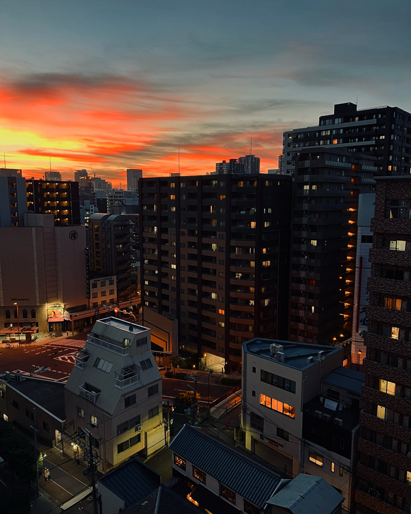 松屋町からの夕景