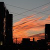 街の夕焼け