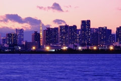 東京湾岸の夕景