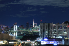 お台場　虹の夜。