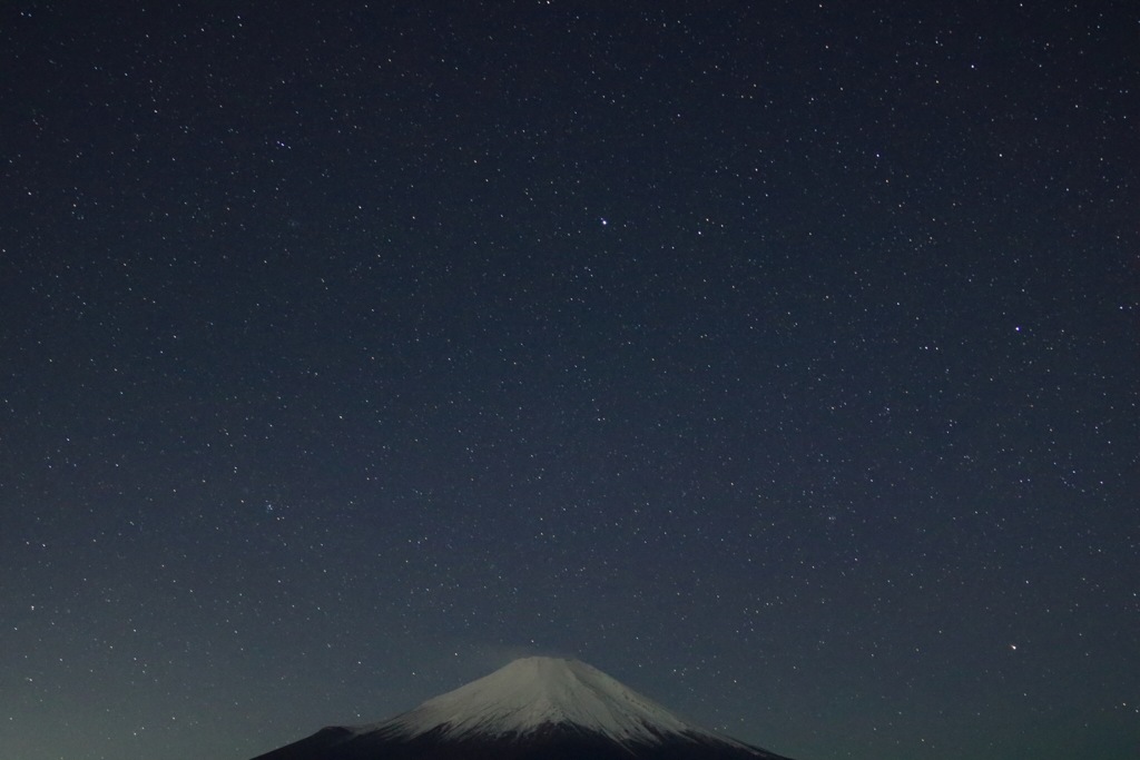 富士山と星空