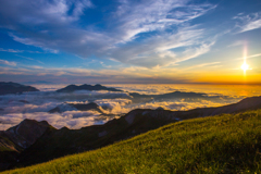 白馬岳　夕暮れ