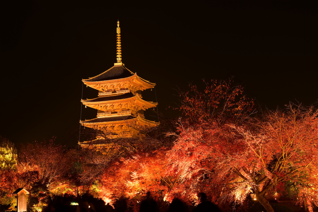 燃える東寺