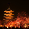 燃える東寺