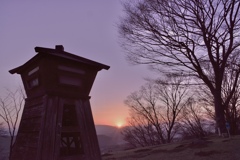 2月の夕日