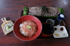 わさび丼とざるそば