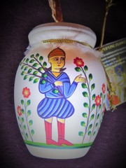 テラコッタの壺～アルメニア Painted terracotta pot