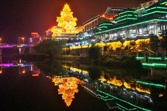 虚実の詮議～中国 Longsheng night view 