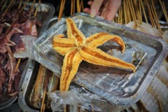 大ヒトデの唐揚げ～中国 Fried Starfish