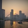 日輪を両断す～中国 Sunset in Tianjin