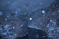 雪夜、只見線