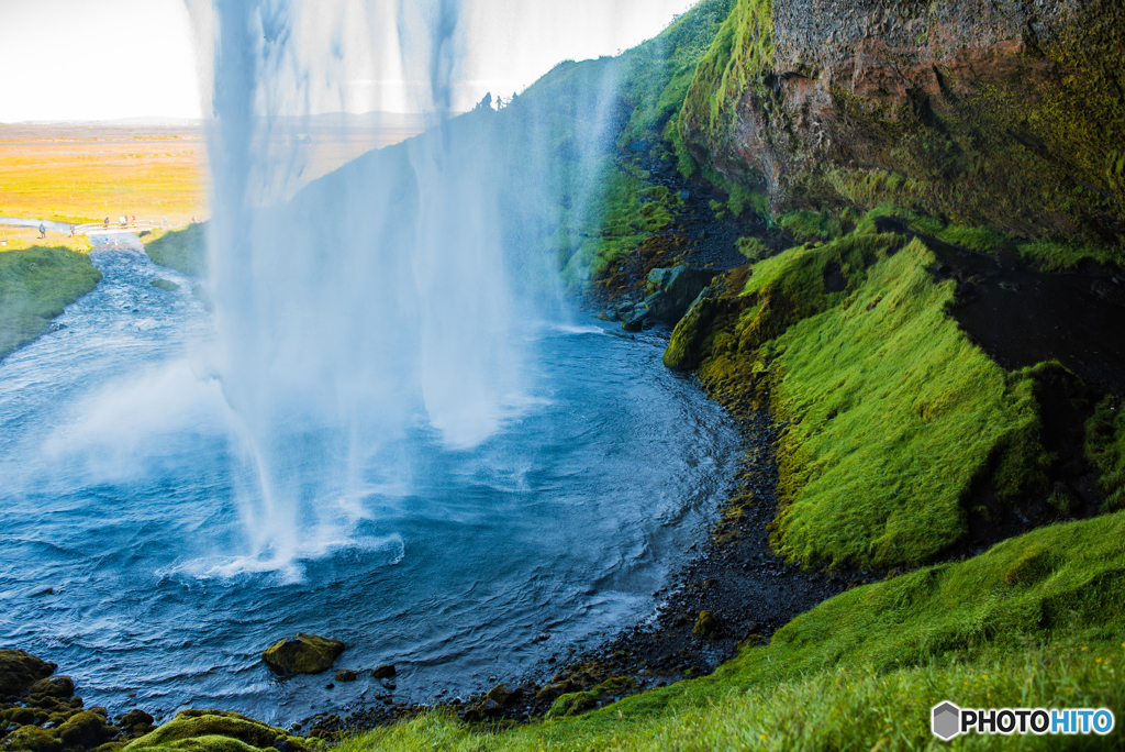 Walking behind the Waterfall