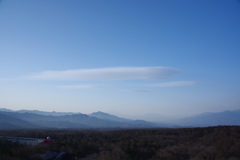 早朝の山々