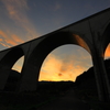 橋脚夕景