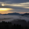 山間朝景